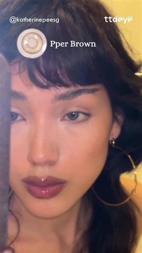 Colored contacts that subtly boost your glow.😍✨ cr.@Katherine Sinai Psg. ❤️🌹Use code “peesg” for a discount!🥳💗#ttdeye #coloredcontacts #contactlenses #fyp #pretty #prettygirl