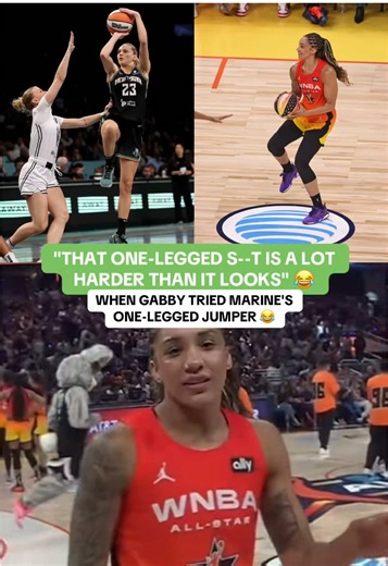 Gabby's Hilarious One-Legged Jumper Attempt
