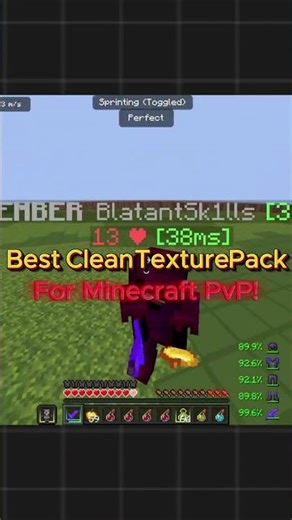 Cleanest Texture Pack For Minecraft PvP! #minecraft #minecraftshorts #shorts #server #texturepack