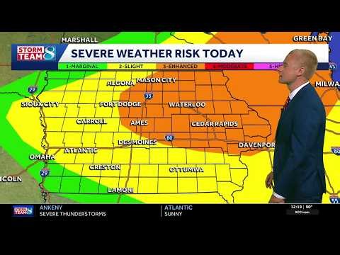 Iowa weather: Brutal heat triggers strong storm chances today