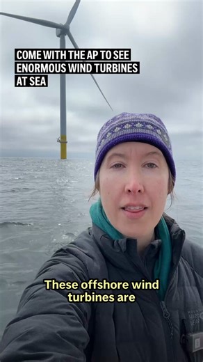 Offshore wind turbines roughly three times the height of the Statue of Liberty were spinning off the coast of Rhode Island Thursday, sending clean electricity to the region. Wind farms are taking shape and operating along the East Coast, even as President Donald Trump seeks to end the U.S. offshore wind industry.