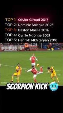 Top 5️⃣ Greatest "Scorpion Kick" Goals 🤩