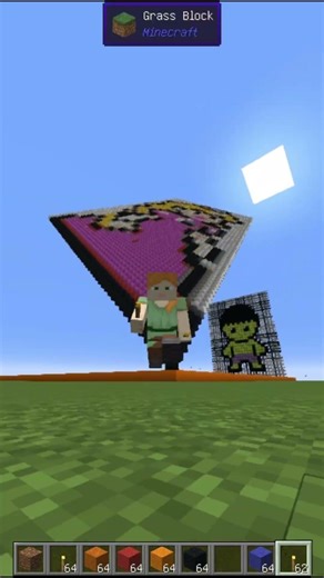 Don’t Blink!🎨🔥 Falling Blocks Create INSANE Art #shortsfeed #minecraft