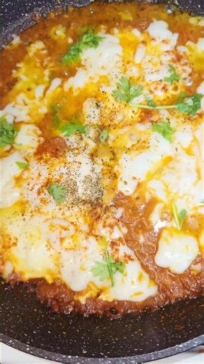 Easy Shakshuka Recipe 🍳🔥 | Eggs in Tomato Sauce #Shorts