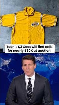 Teen's $3 Goodwill find sells for nearly $90,000 at auction #shorts