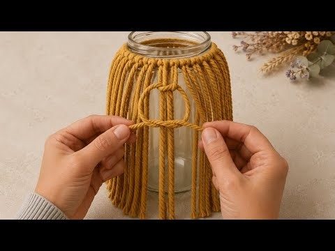 Turn Old Jars Into Beautiful Decor | Rope Craft DIY Ideas