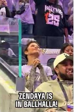 Oakland native Zendaya in Ballhalla for Valkyries-Dream Game 5 🔥#ballhalla #valkyries #zendaya