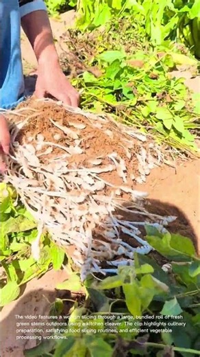 Crop Harvest: Unearthing Knotted Tuber Root Vegetables from Sandy Soil by Hand