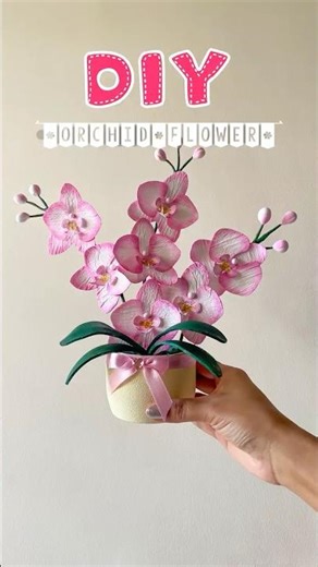 Making Orchid Flowers at Home Step by Step #tutorial #handmade #diy