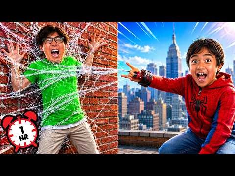 Ryan and Spider-Man 1 Hour Pretend Play Adventures!