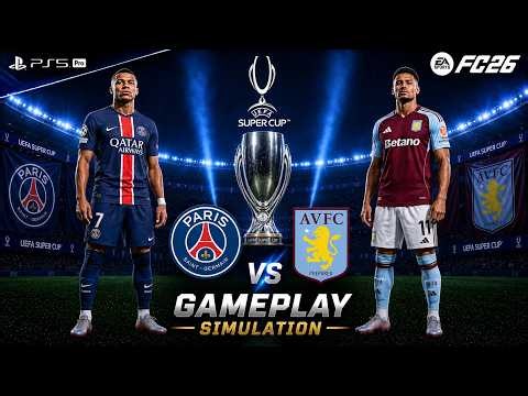 FC 26 - PSG vs ASTON VILLA - UEFA Super Cup 2026 Gameplay Simulation | PS5 Pro [4K60]