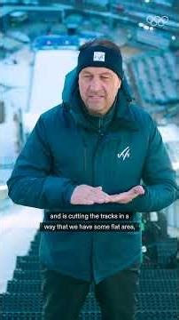 Why does this huge machine need to be pushed over the ski jump in-run before competition?