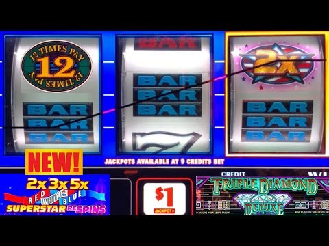 NICE WINS! NEW 2x 3x 5x Red White & Blue SUPERSTAR RESPIN slot! 12 Times Pay + Gold Standard & more!