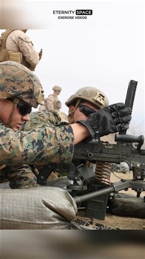 U.S. Marines with 1st CRR Conduct M240B Machine Gun Training pt.1 #shorts #army