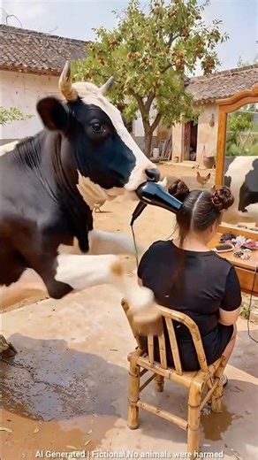 🐃 The cow made Chapma’hair"! 😳🤣#JamunJuice #MotherInLawComedy #FamilyShorts #jumpstyle