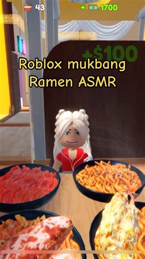 RAMEN MUCKBANG !! || #roblox #shortsfeed