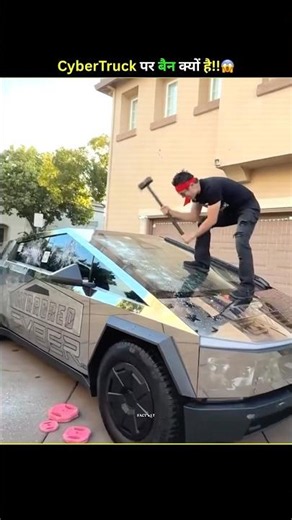 Why Is The Tesla Cybertruck Banned In Europe?😰 #facts #shorts
