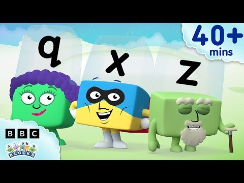 Trickly Letters for Kindergarten - Q X Z | Learn to Read and Spell for Kids | Alphablocks