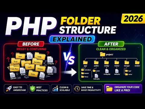 PHP Folder Structure Explained | How to Organize PHP Project | PHP Tutorial 2026