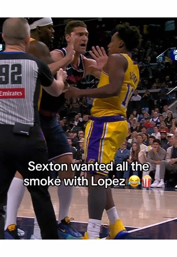 Sexton was ready 😭 #nba #basketball #lakers #sexton #nbabasketball | brook lopez