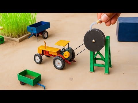 DIY Mini Tractor Circular Sander Machine 🚜 | Amazing Science Project for Students | Innovative Mini
