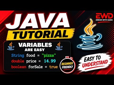 Java Variables Made Easy ☕ | Learn Variables & Data Types for Beginners | Java Tutorial #2