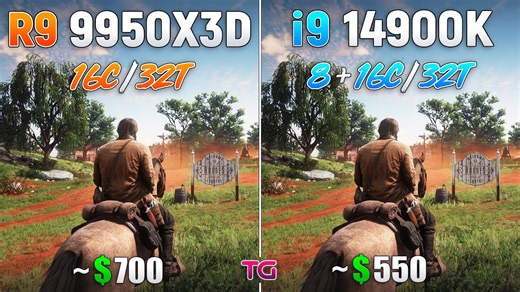 Ryzen 9 9950X3D vs Core i9 14900K - Test in 12 games