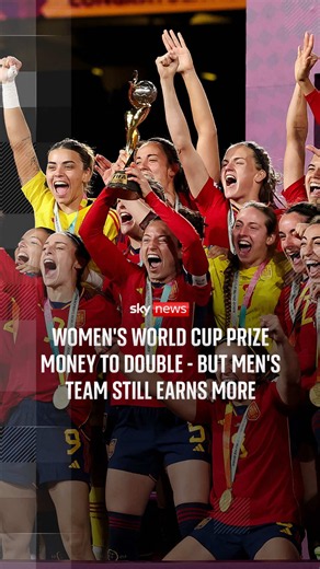 FIFA plans to double Women's World Cup prize money next year but will not deliver on Gianni Infantino's ambition to match the cash paid out at the men's tournament, Sky News has learnt. Football's governing body makes most of its money from the men's World Cup, but Sky News can reveal the governing body is projecting Brazil 2027 will be the first Women's World Cup to generate a profit. Sky's @Rob Harris reports. #SkyNews #FIFA #WomensWorldCup #football