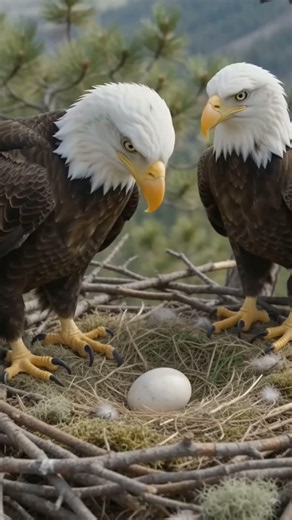 Bald Eagle Defends Its Nest | Incredible Wildlife Moments in 4K 🦅#BaldEagle #Wildlife #Nature #Birds