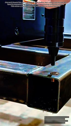 Rivet Nut Installation — Clean Threaded Insert in Hollow Steel