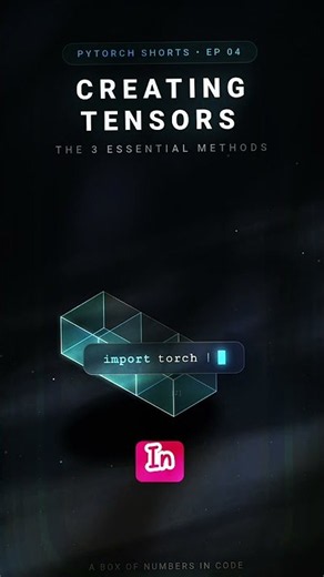 How to Create Tensors in PyTorch 🔥 | torch.tensor, zeros & rand #Shorts