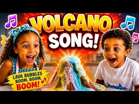 🌋 Volcano Song for Kids | Fun Erupting Volcano Science Experiment + Sing Along! 🎵