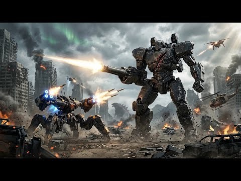 Apocalyptic Mech Combat: When Robots Face Giant Monsters