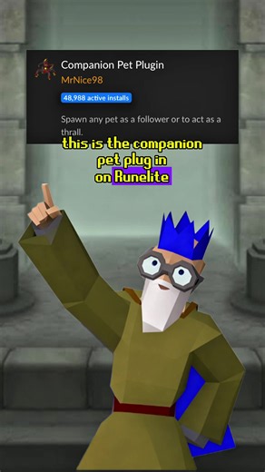 The companion pet plugin on runelite is pretty neat for the thrall feature! #osrs #oldschoolrunescape #gaming #mmo #osrsguide @Old School RuneScape
