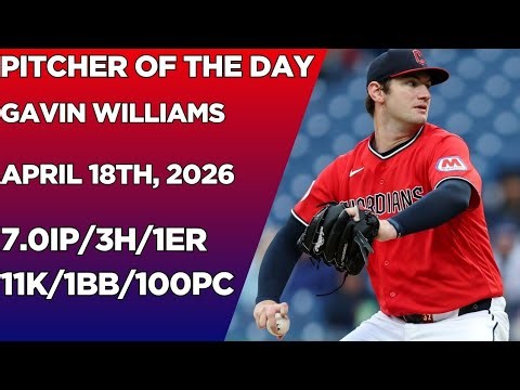 Gavin Williams Pitcher of The Day Highlights on April 18th, 2026