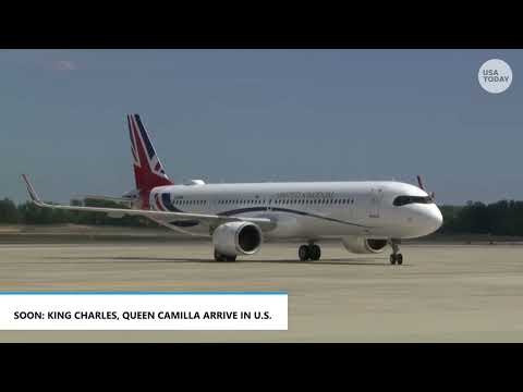 King Charles, Queen Camilla arrive in US: British royals land, depart for White House Trump meeting