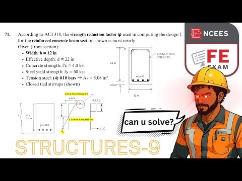 FE Exam Review 71: Singly reinforced beam Safety factor (ϕ) Explained #civilengineer #FECivil #usa