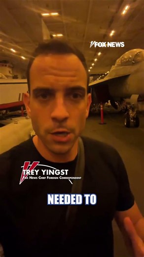 US carrier's hangar PACKED with warplanes as Iran pressure boils #shorts #foxnews #iran