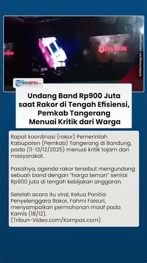Pemkab Tangerang Dikritik Masyarakat usai Undang Band “Harga Teman” Rp900 Juta di Tengah Efisiensi
