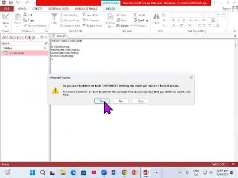 HOW TO CREATE SQL TABLE IN DATABASE