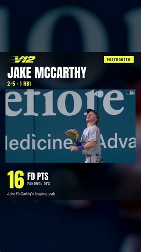 Jake McCarthy: 16 FanDuel DFS pts 🔥 MLB Highlight | V12 Optimizer