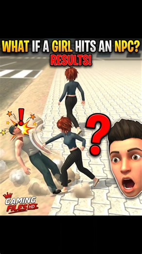 What If a Girl Character Hits an NPC? 🤔😱 What Happens Next?! #gaming #npc #reaction