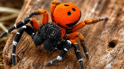 This vibrant spider stopped just long enough for the camera