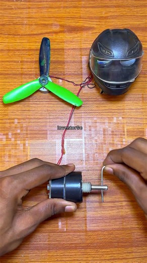 Helmet Look Fog Light & Mini Fan Powered by Gear Motor #shorts #dcmotor