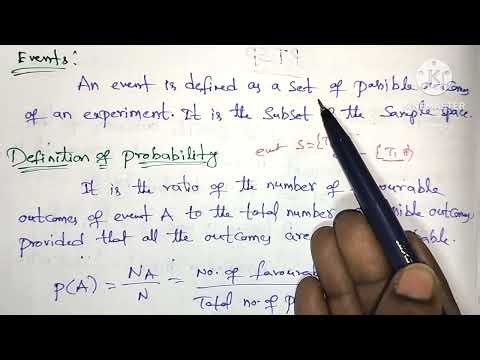 | What is Sample Space, Random Experiment || Definition of Probability in Telugu || PTSP || B.TECH |