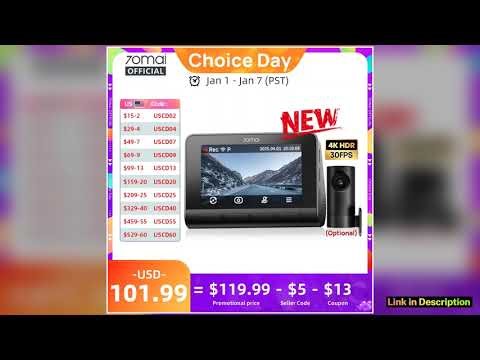 New 70mai 4K Dash Cam A810S HDR Supercapacitor 4G LTE WiFi 6 Voice Control GPS ADAS 70mai A810S