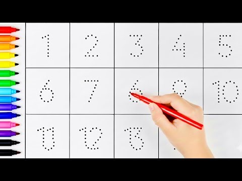 Learn to Counting 1 to 10 | 123 Numbers | One Two Three | Basic Math for Kids 👆🏻📚🖍️