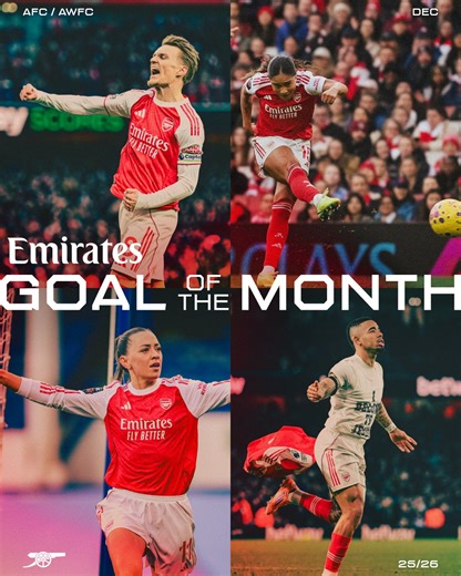 Which goal gets your vote? 🎯 11 top strikes are up for December's Emirates GOTM 🗳️ https://arsn.al/tRByYWH | Arsenal