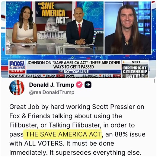 Attach SAVE America Act to FISA!Attach SAVE America Act to NDAA!Attach SAVE America Act to budget reconciliation 3.0!Do whatever it takes to get the SAVE America Act passed.