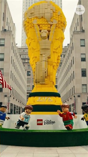 LEGO unveils massive World Cup trophy. See their largest build yet.